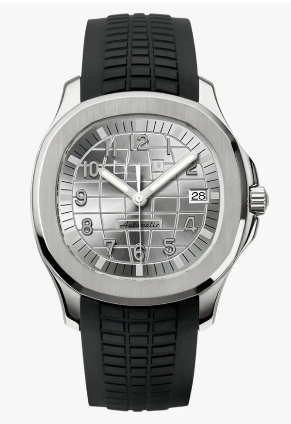 Aquanaut Black & Silver Inspired Watch