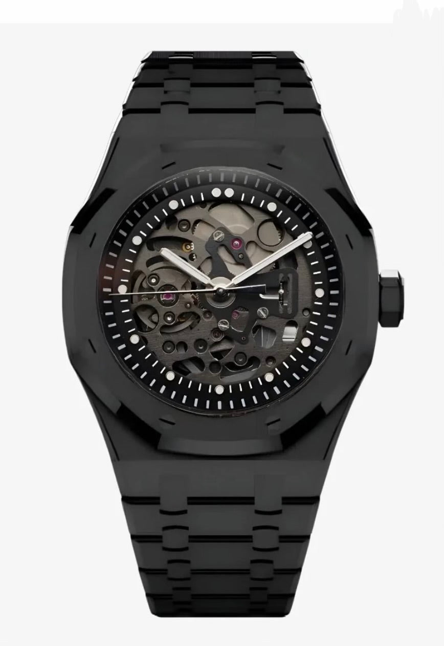 Royal Oak Black Skeleton Inspired Watch