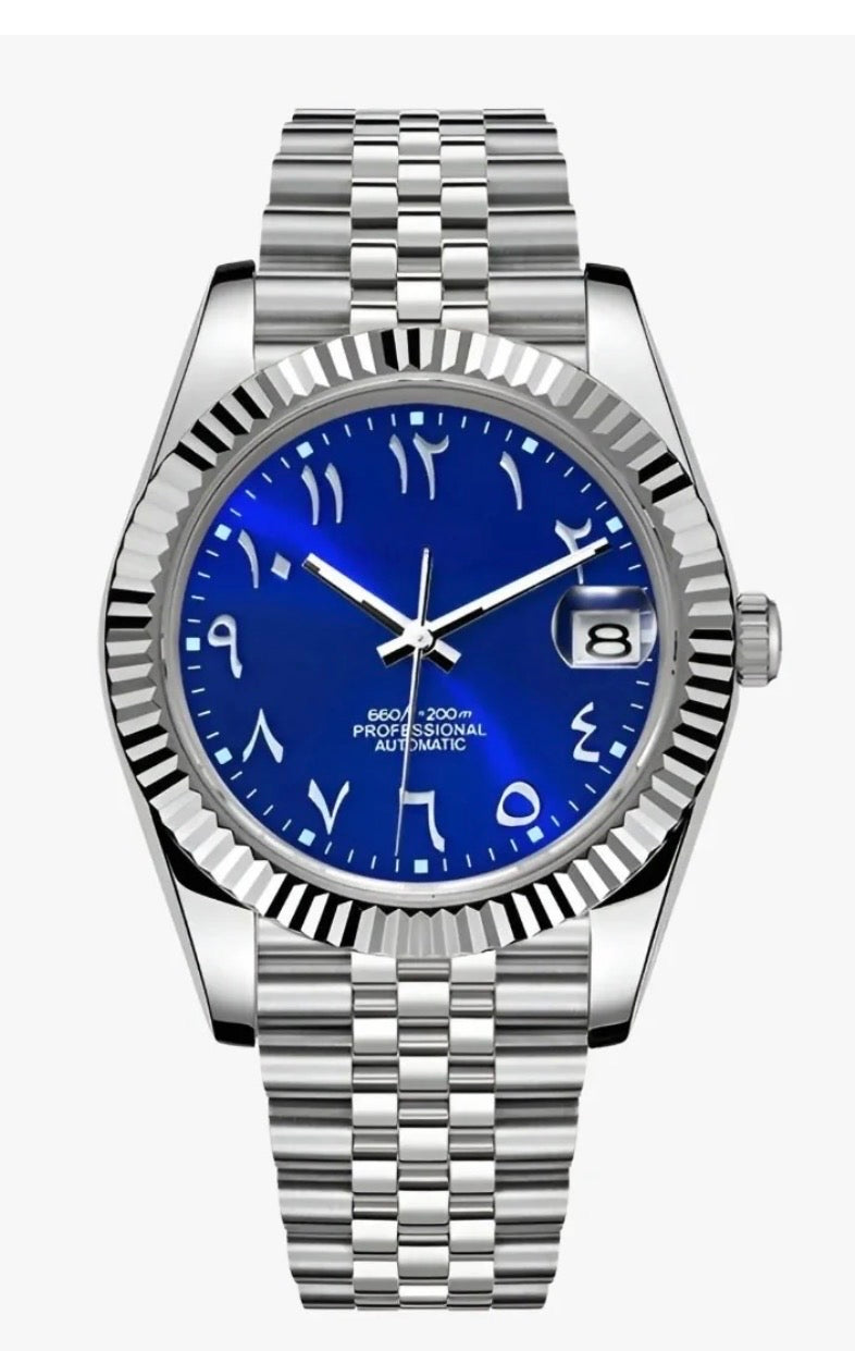 Datejust Blue Arabic Dial Inspired Watch