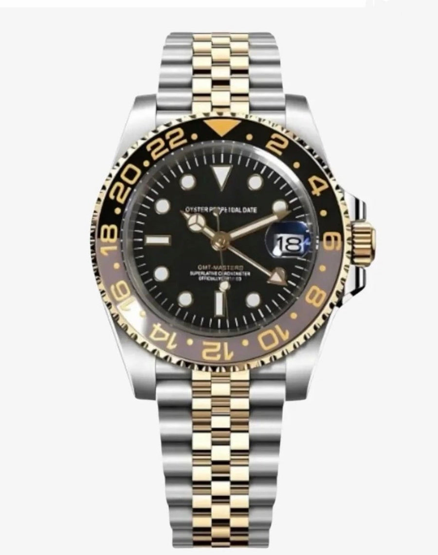 GMT Gold & Silver Inspired Watch
