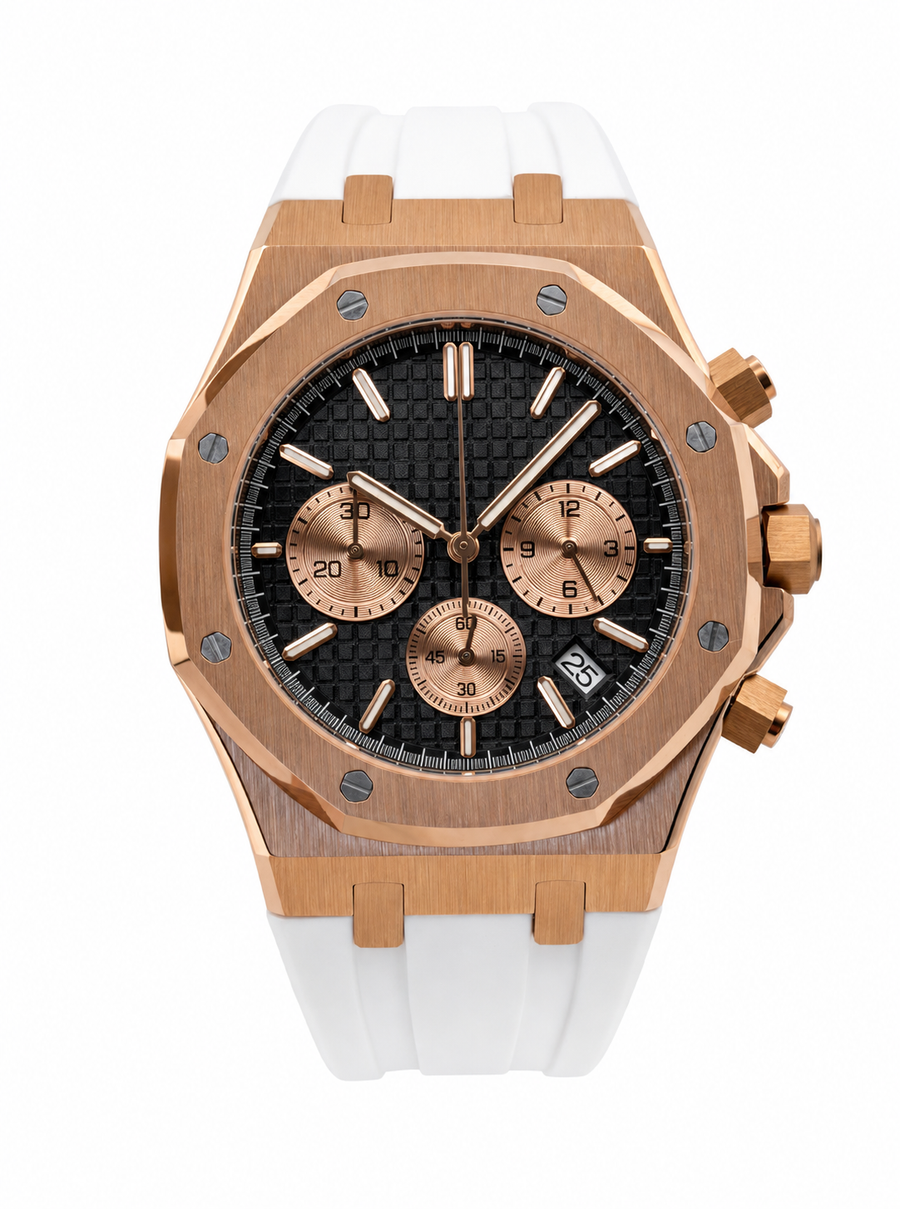 Royal Oak Rose Gold & White Inspired Watch