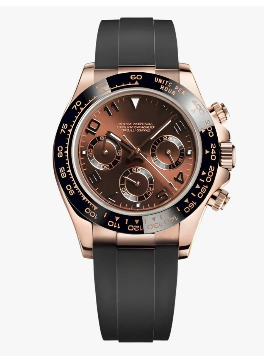 Daytona Chocolate & Rose Gold Inspired Watch