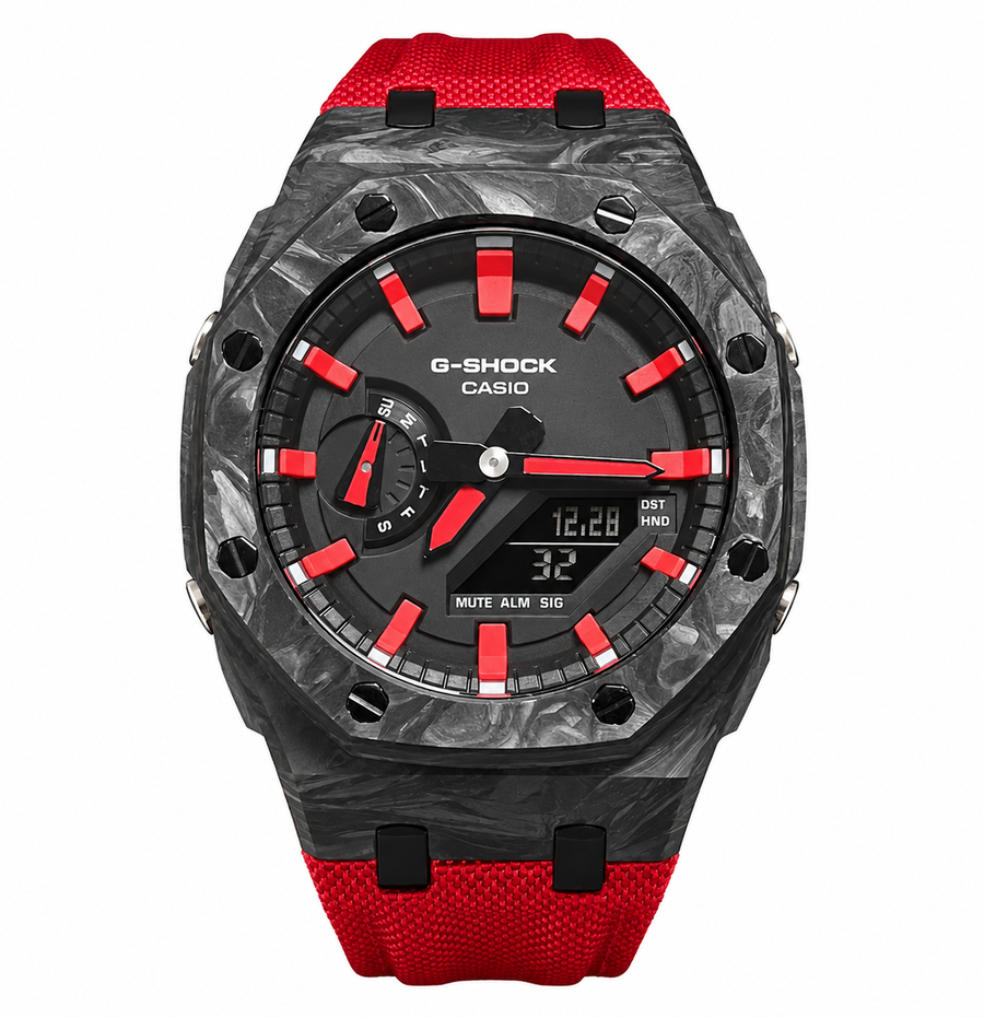 G-Shock Red Carbon Fiber Inspired Watch