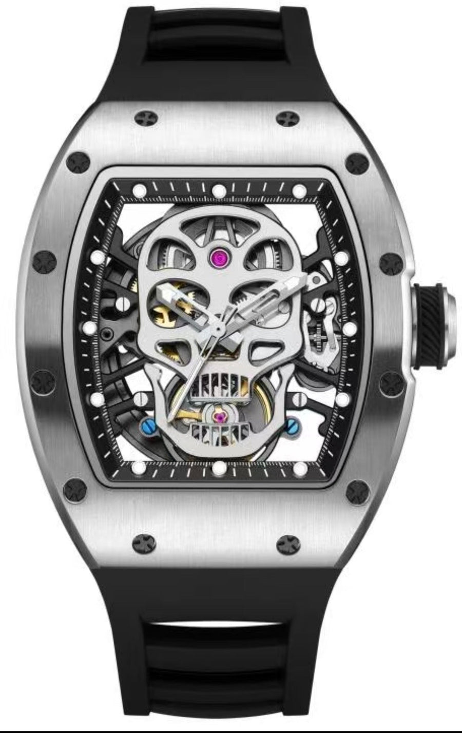 RM Skull Black & Silver Inspired Watch