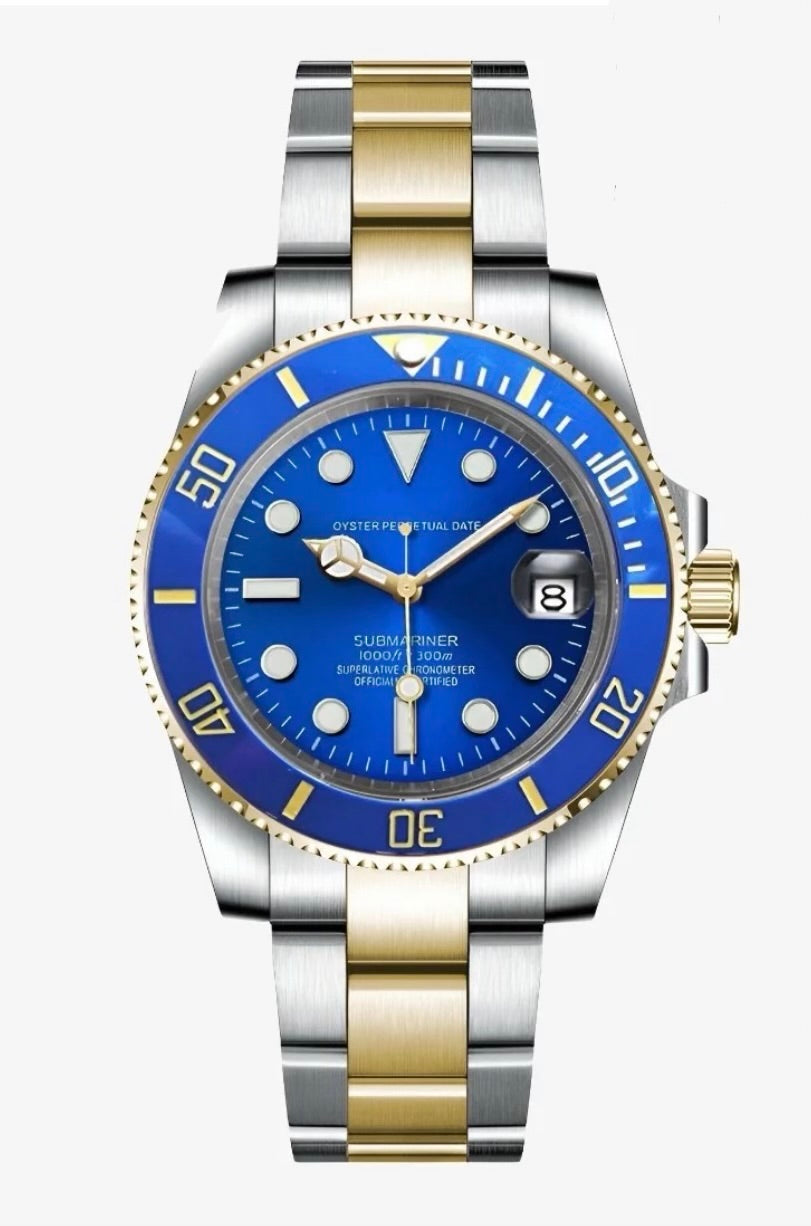 Submariner Two Tone Blue Inspired Watch