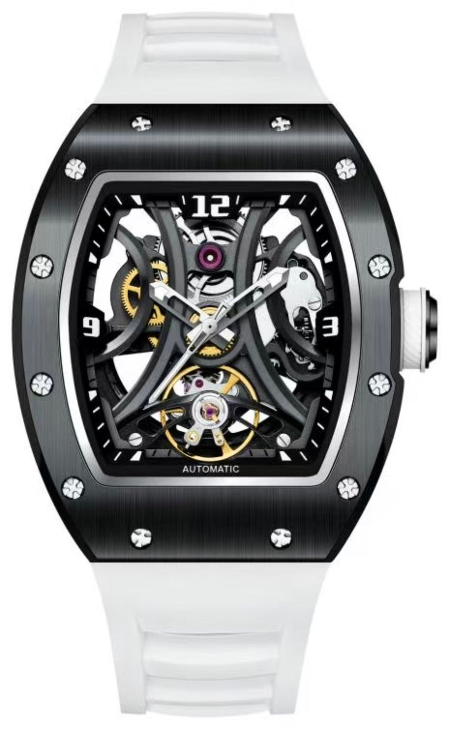 RM Skeleton White Bracelet Inspired Watch