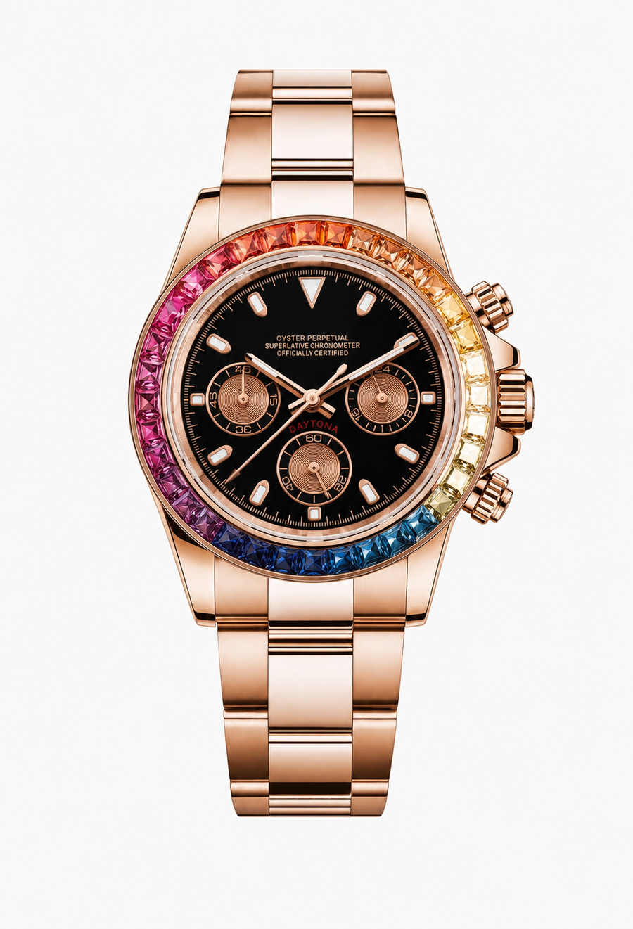 Daytona Rose Gold Rainbow Inspired Watch