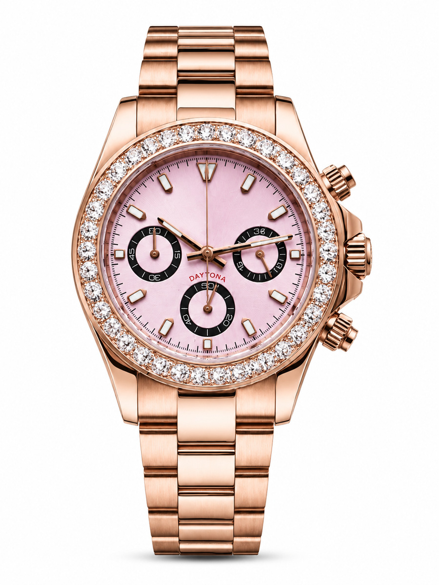Daytona Rose Gold & Pink Inspired Watch