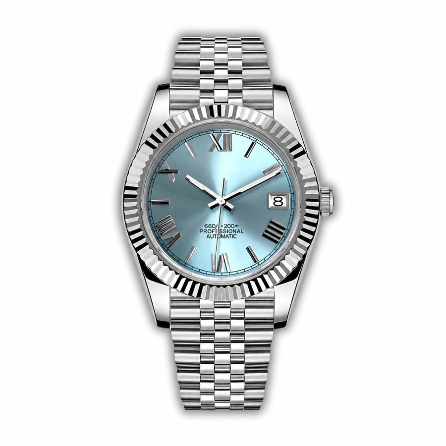 Datejust Ice Blue Roman Numerals Inspired Watch