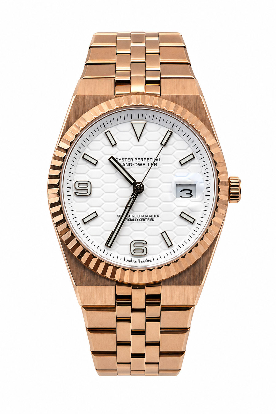Land Dweller Rose Gold & White Inspired Watch