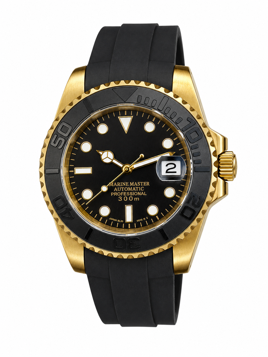 Yacht Master Yellow Rubber Strap Inspired Watch
