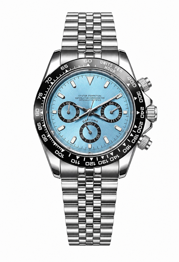 Daytona Platinum Blue Jubilee Inspired Watch