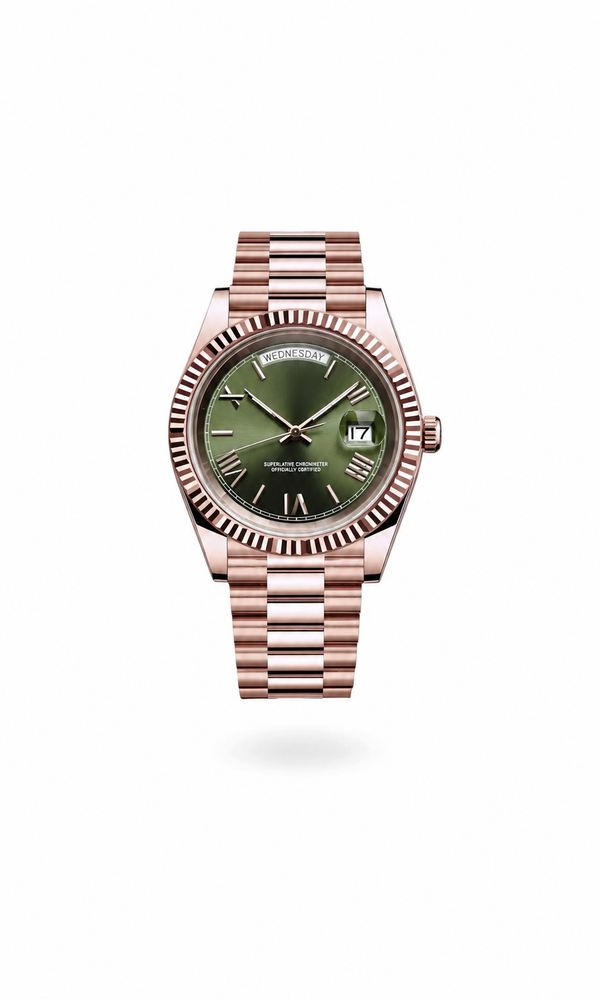 Daydate Olive & Rose Gold Presidential Inspired Watch