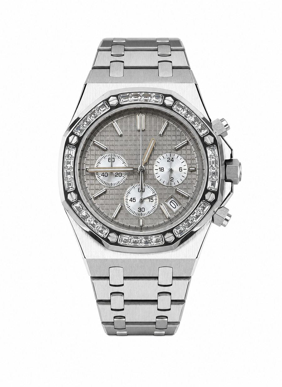 Royal Oak Grey Diamond Bezel Inspired Watch